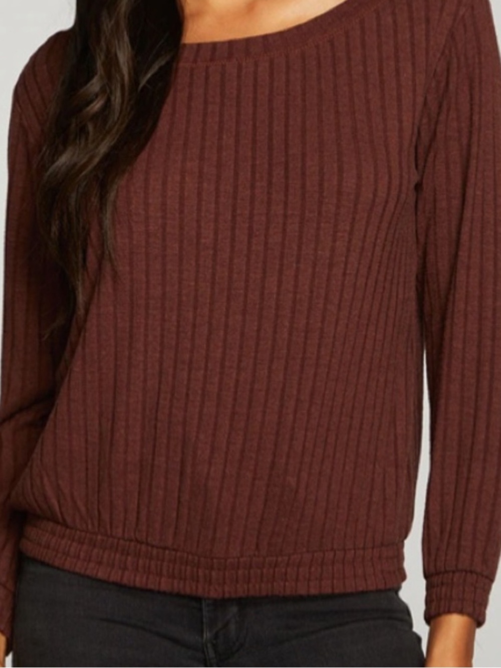 Chaser Poor Boy Ribbed Sweater Open Neck Pullover Top Size Small NWOT